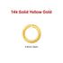 14k SOLID Yellow Gold, 5.8 mm, 20 gauge, Open Jump Ring, (14k-JR20-58O)